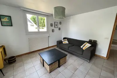 Image de appartement en rdc avec jardin privatif  6 personnes à 5 min de la plage à pieds