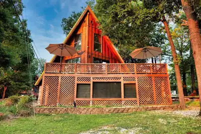 Image de Updated A-Frame Cabin: Valley & Lake Kiwanie Views