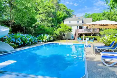 Cape Cod vacation home offers heated pool and close proximity to beaches
