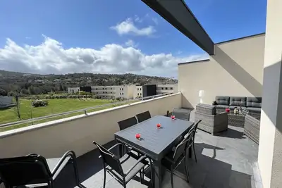 Image de Les Terrasses du FrassoT2 standing vue mer plage et commerces a pieds Porticcio
