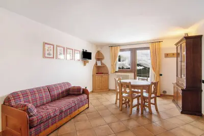 Image de Appartement de l'hôtel \"Residence Larice Bianco N4\" avec vue montagne, terrasse partagée et Wi-Fi