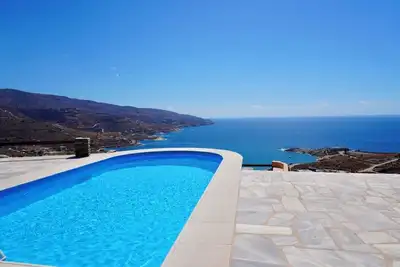 Image de Kea Cyclades Island Koundouros Divine Blue Villa Nano with pool and sea view