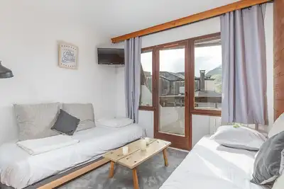 Image de Studio cabine confortable pour 4 à Avoriaz, balcon plein sud
