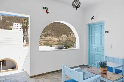 Maison de vacances 'Pico Bello Patmos 28' avec vue sur la mer, Wi-Fi et climatisation