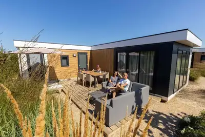 Stay in the modern and spacious Zonneweelde Lodge and be on the beach in no time
