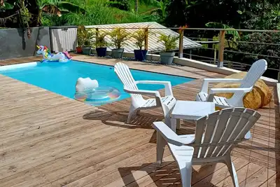 Image de Villa Caraibea vue mer des Caraïbes spa privé piscine, salle de jeu