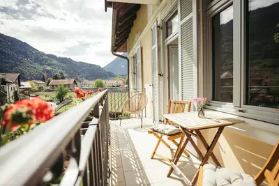 Image de Appartement de vacances 'Freienfeldhof Golden' avec vue sur la montagne, jardin commun et Wi-Fi