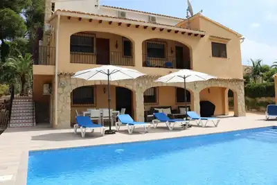 4 bedroom villa at 300 m from Moraira with pool, garage, Aa, internet, . . .