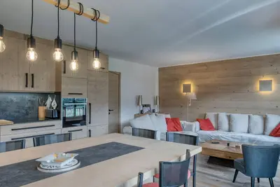 Image de Confortable 3 pièces à Megève avec Wi-Fi et garage à skis