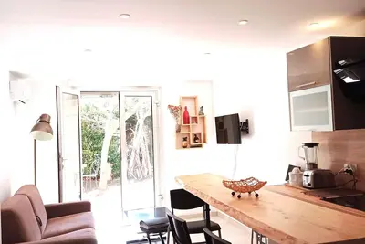 Image de F3 rdc villa arborée 6p climatisé Wifi Jardin pkg 800 m de la plage