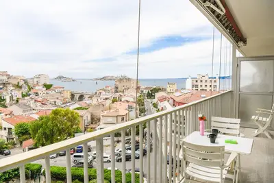 Image de Bail mobilité - Balcon et vue splendide sur la mer