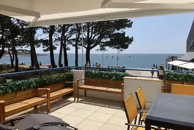 Benodet, appartement vue mer, plage, thalasso et restaurants à pied