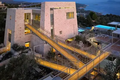 Image de A unique large private villa with stunning sea views and two pools.