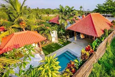 Image de Nyaman Villa 1 by EVDEkimi – romantic escape among rice fields w/pool, terrace - Long stay extras