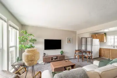 No exta fees, Beautiful half duplex 3br, 2ba, w/gym, office and fenced in yard.