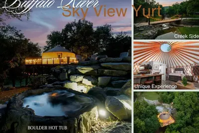 Image de Lux Yurt Boulder H/T Creek Frontage Buffalo River