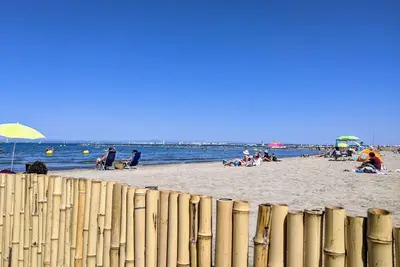 Studio cabine vue jardins clim terrasse plage\/commerces