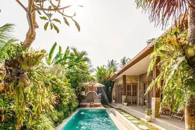 Image de Nyaman Villa 3 by EVDEkimi – romantic escape among rice fields w/pool, terrace - Long stay extras
