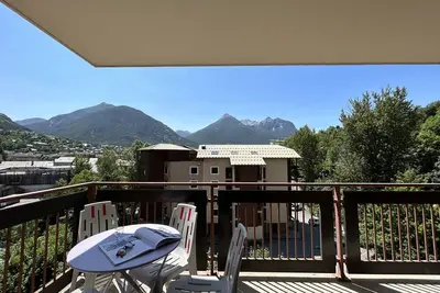 Studio cabine, 4 pers, pied des pistes à Briançon, balcon, parking