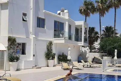 Protaras Plaza Superior Room with sea and pool view-126