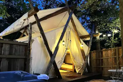 Image de Glamping Tent w/Hot Tub/HotWater/Ac/Lake/Fishing