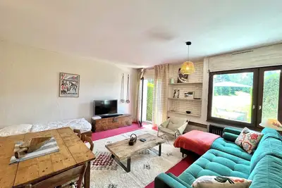 Image de Nid douillet au pied des pistes avec jardin