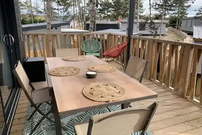 Image de Chalet de standing pour 4 pers. , piscine couverte et chauffée, à deux pas de la plage, Wi-Fi gratuit