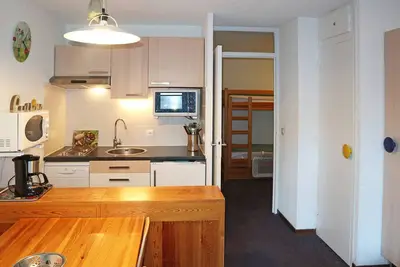 Image de Studio cosy avec balcon, skis aux pieds, parking et proche de tout