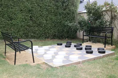 13 bedrooms, 6. 5 bathroom, sleeps 40+, playgrounds, giant checkers, table tennis