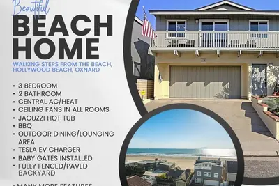 Beach House Steps from the Beach. Jacuzzi Tub