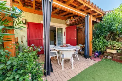 Image de Maison Marina au Barcarès : terrasse privée, jardin, Wi-Fi