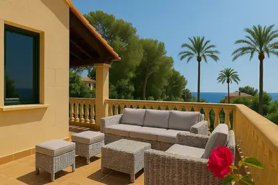 Apartamento con vistas al mar y gran terraza