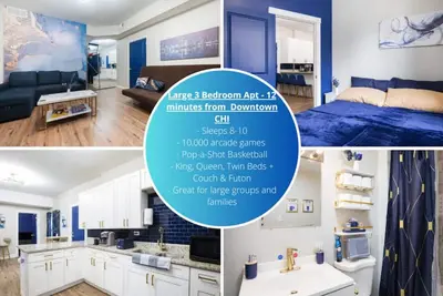 Image de W Pershing · Large Chicago Apt 3 Bed | 12 Min Downtown | Arcade