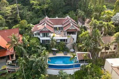 Kamala One pool villa -panoramic views, maid & breakfast