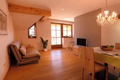 Image de Appartement de vacances \"Rosengartnerhof Gantkofel\" avec vue sur les montagnes, piscine et Wi-Fi