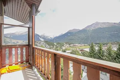 Image de À 150m des pistes de ski, 1er étage, balcon, télévision, casier à ski, 29m², Aussois