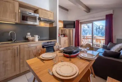 Image de Balcon, parking, télévision, casier à ski, 26m², Megève