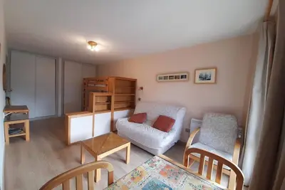 Image de 1er étage, vue montagne, terrasse, télévision, casier à ski, 35m², Aussois