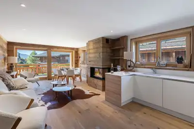 Image de Appartement lumineux de 100 m² avec balcon, proche centre Megève, 4 adultes et 2 enfants
