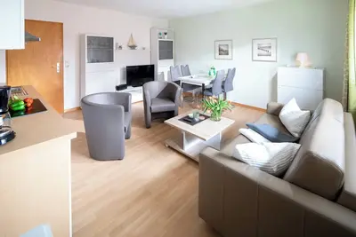 Image de Moderne und Trotzdem GemĂĽtlich Eingerichtete 50 qm Ferienwohnung Nahe am Nordstr