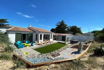 Image de Villa au pied de la Dune, 20m plage, Spa, Plancha, 5ch