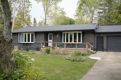 Quiet and cozy retreat nestled among the trees and close to the beach.