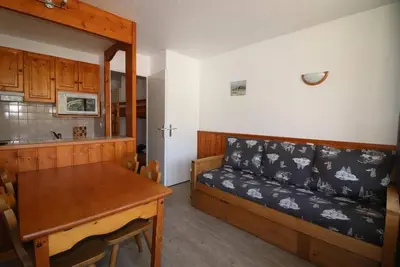 Image de À 300m des pistes de ski, 7ème étage, balcon, télévision, casier à ski, 21m², Tignes