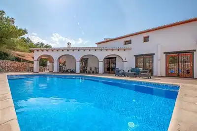 Rural Moraira Villa, with own vineyard, 7 bedrooms, 10 min from the beach