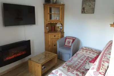 Image de 3ème étage, balcon, télévision, casier à ski, 39m², Châtel