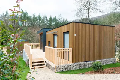 Image de Chalet avec micro onde, dans un parc de vacances, dans un environnement naturel