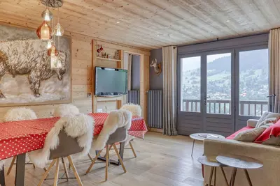 Image de Appartement 3 pièces à Megève, balcon sud-est, Tv et garage ski
