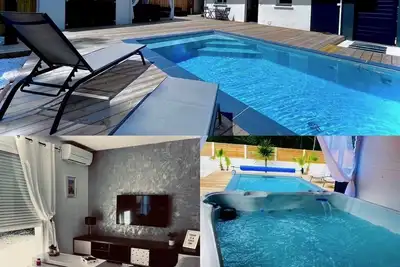 Image de Maison à Biscarrosse au calme  avec piscine  et jacuzzi