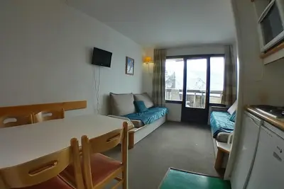 Image de Studio pour 4 pers. avec balcon et vue sur l'Aquariaz au centre d'Avoriaz