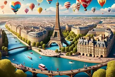 Image de Appartement Paris climatisé super équipé avec vue sur la ville et le sacré Coeur